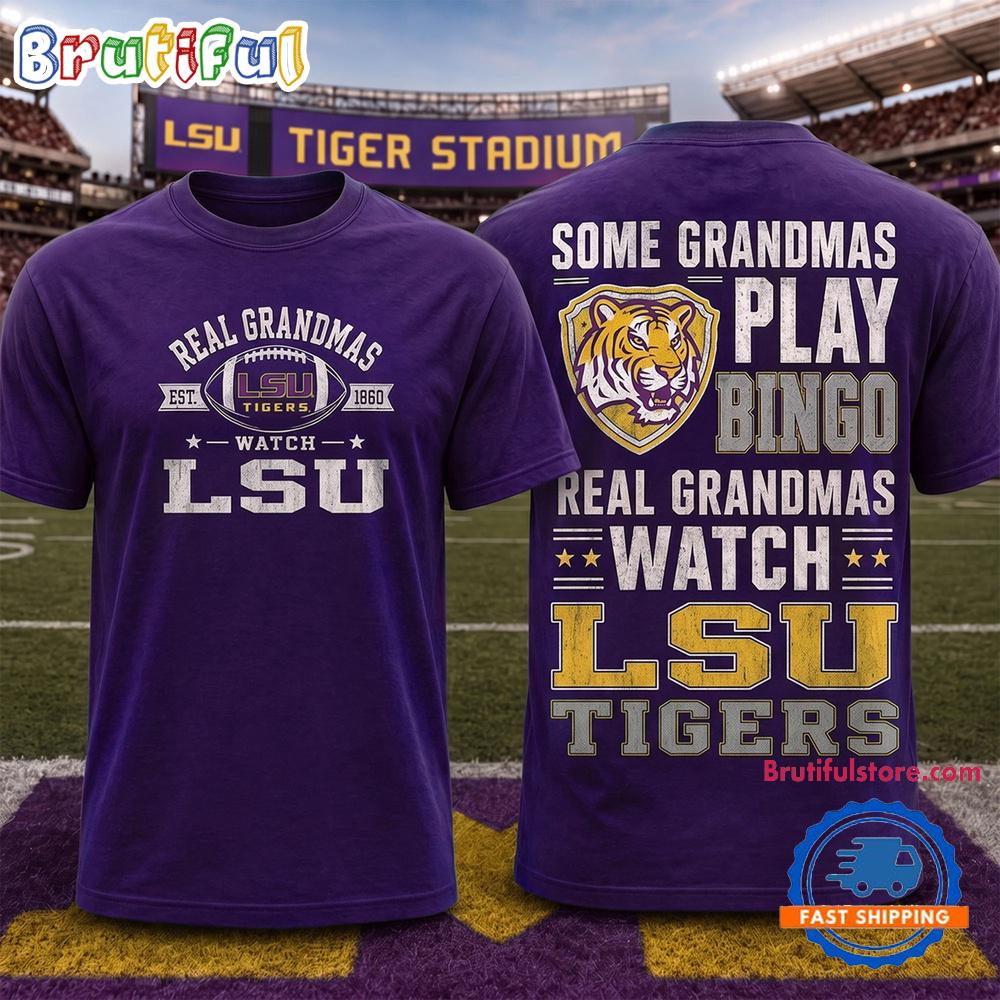 LSU Tigers NCAA Real Grandma Team Unisex 3D Shirt
