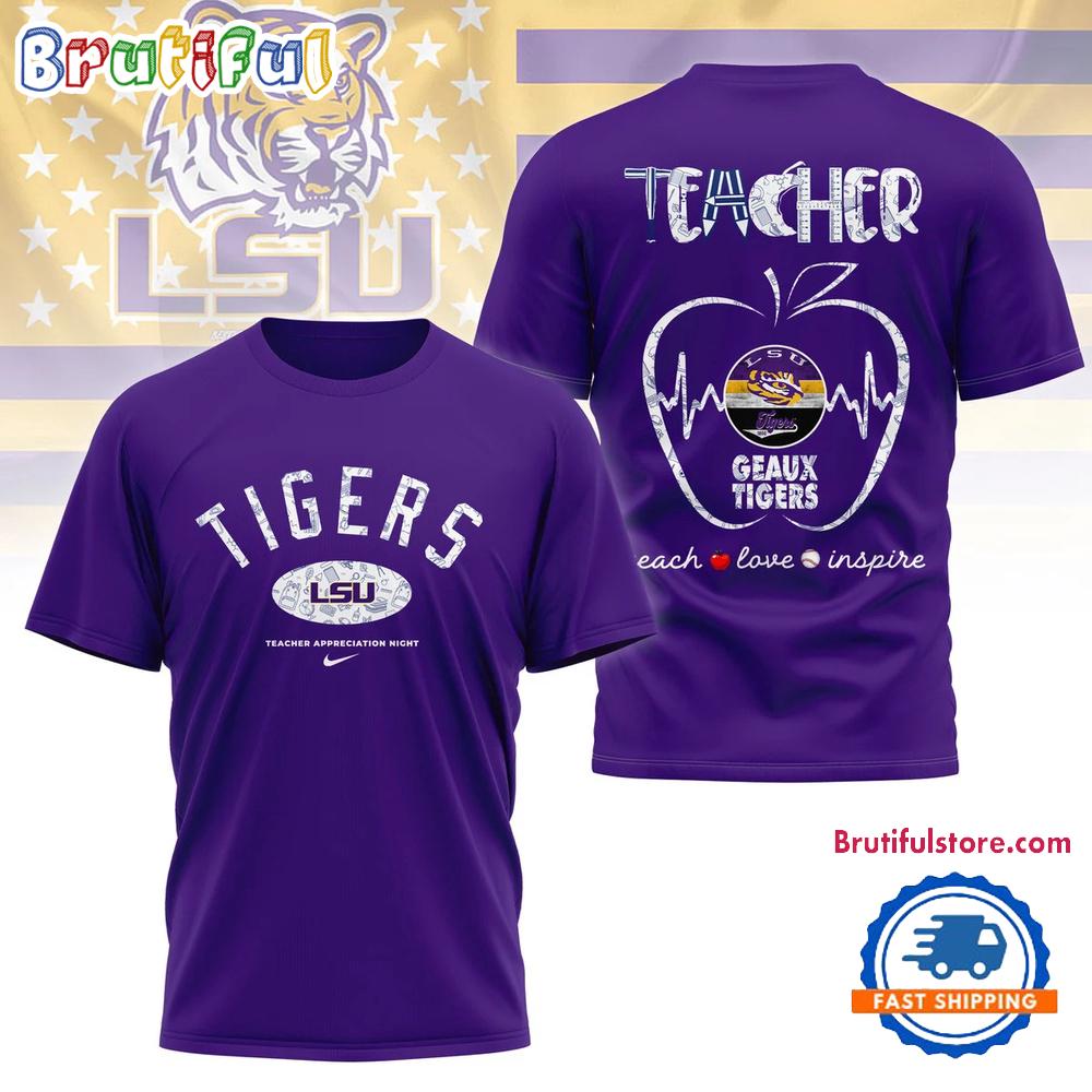 LSU Tigers Teacher Appreciation Night 3D Shirt