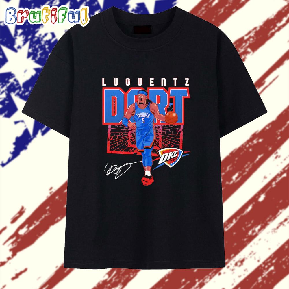 Luguentz Dort Oklahoma City Thunder Shattered Signature T Shirt