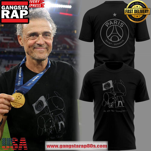 Luis Enrique Xana Paris Saint-Germain Champions 2025 Unisex T-Shirt