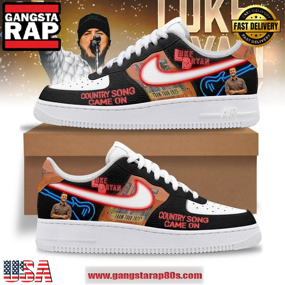 Luke Bryan Farm Tour 2025 Air Force 1 Running Sneakers Shoes
