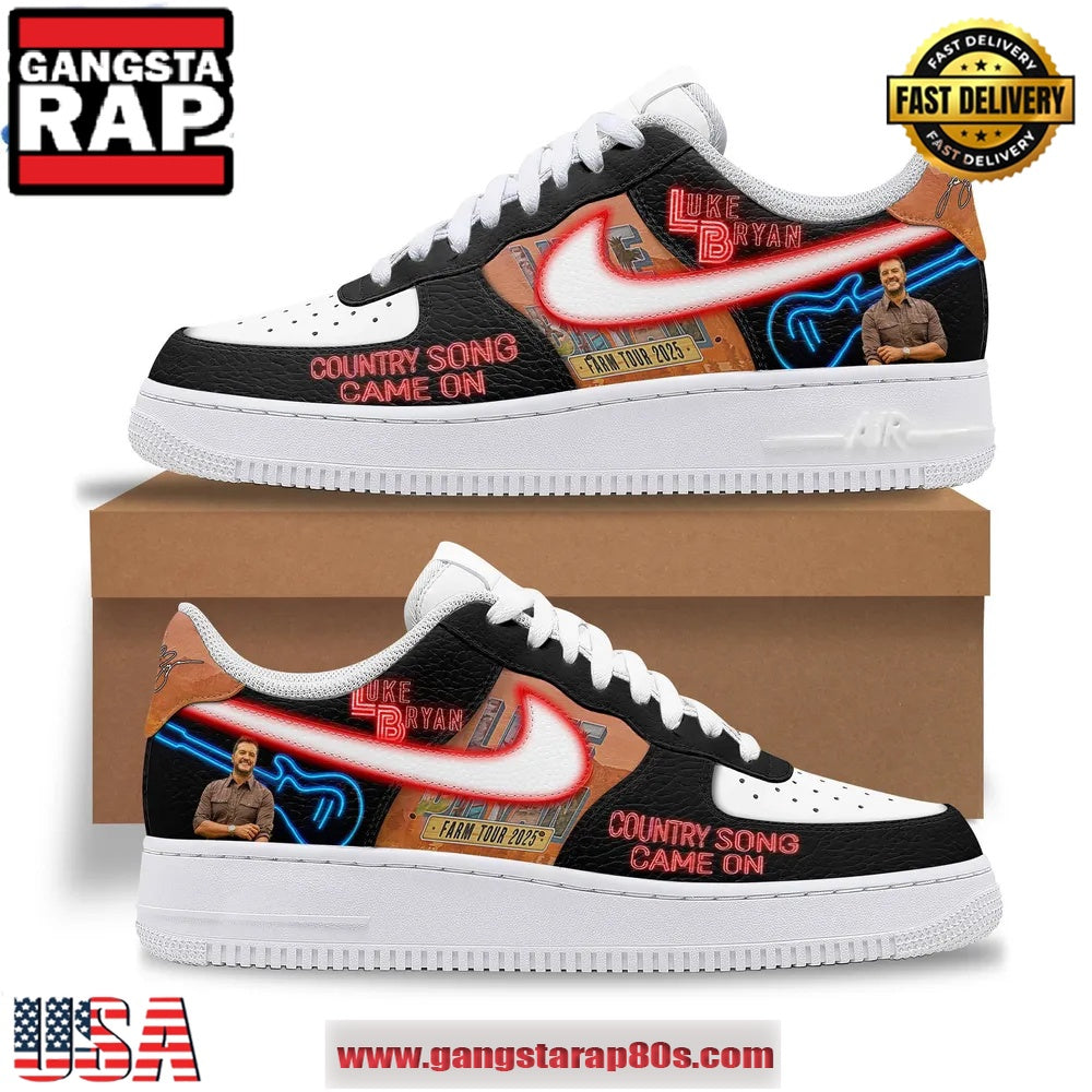 Luke Bryan Farm Tour 2025 Air Force 1 Running Sneakers Shoes