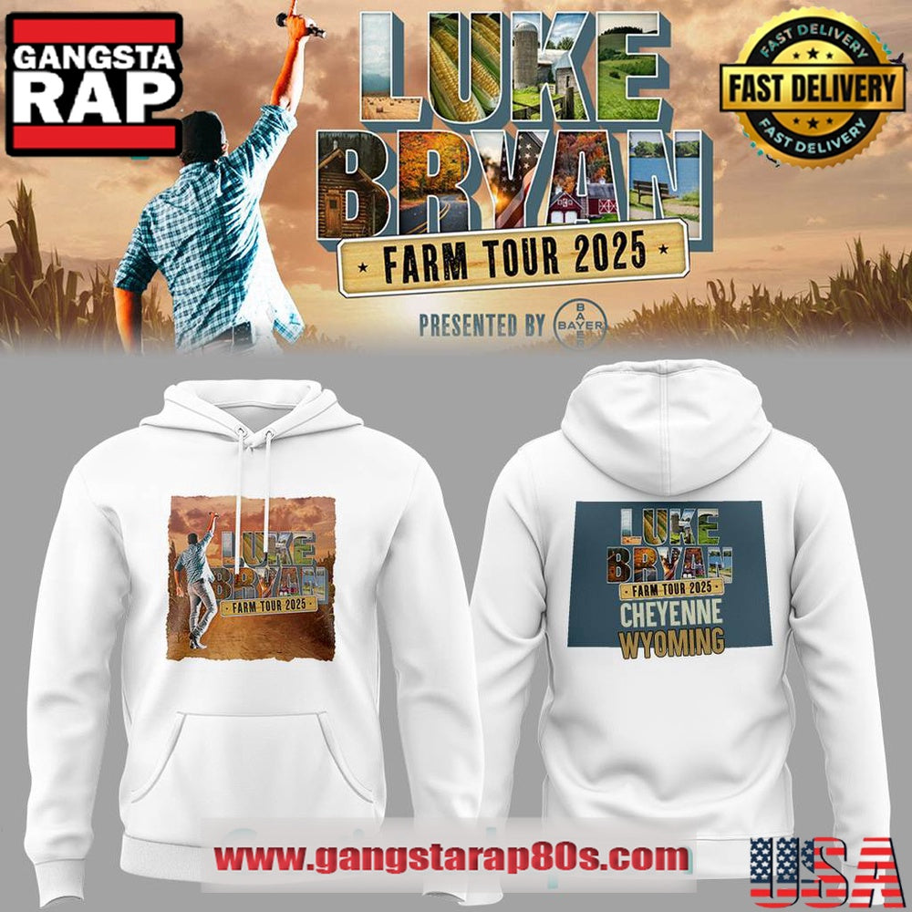 Luke Bryan Farm Tour 2025 In Cheyenne Limited Edition Hoodie Shirt