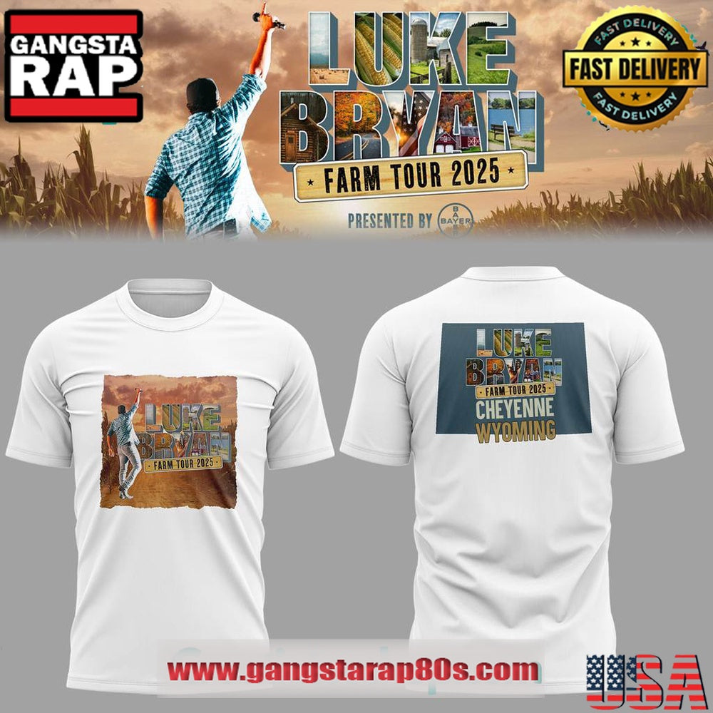 Luke Bryan Farm Tour 2025 In Cheyenne Limited Edition T Shirt