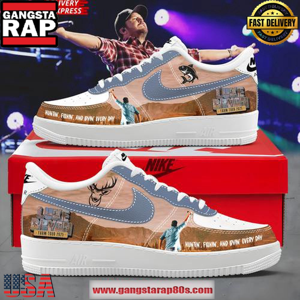 Luke Bryan Farm Tour 2025 Limited Edition Air Force 1 Sneakers Shoes