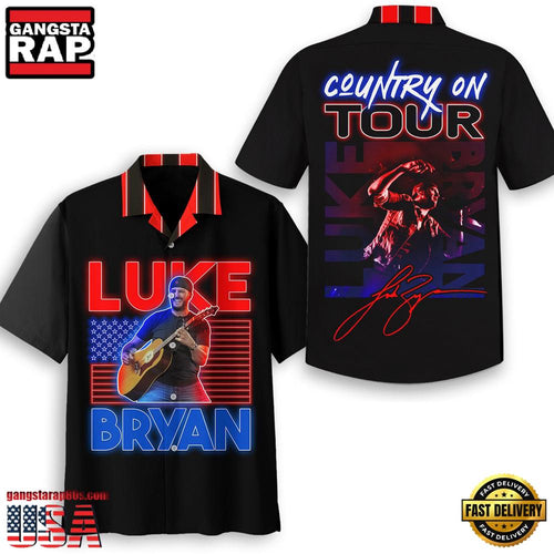 Luke Bryan Music Comfimerch Hot Summer Aloha Shirt Shirt
