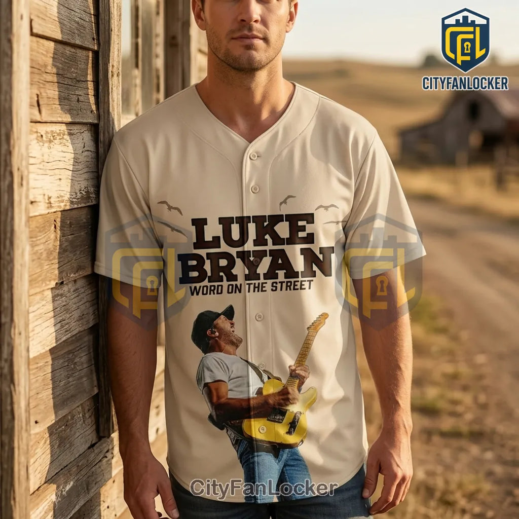 Luke Bryan Word On The Street Concert Tour 2026 Baseball Jersey
