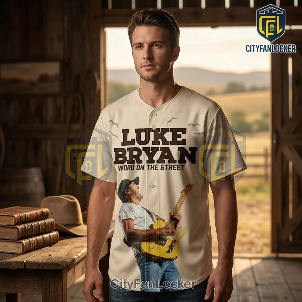 Luke Bryan Word On The Street Concert Tour 2026 Baseball Jersey