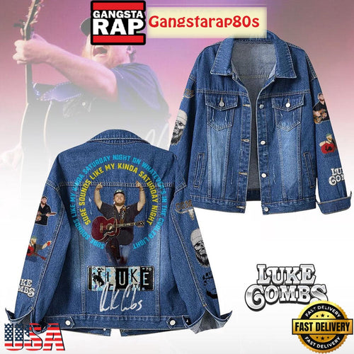Luke Combs Sure Sounds Like My Kinda Saturday Night Denim Jacket