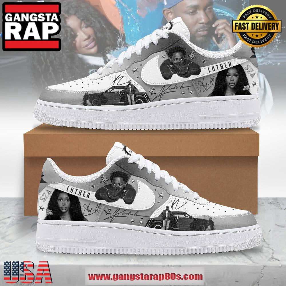 Luther Kendrick Lamar Ft SZA Limited Edition Air Force 1 Running Sneakers Shoes