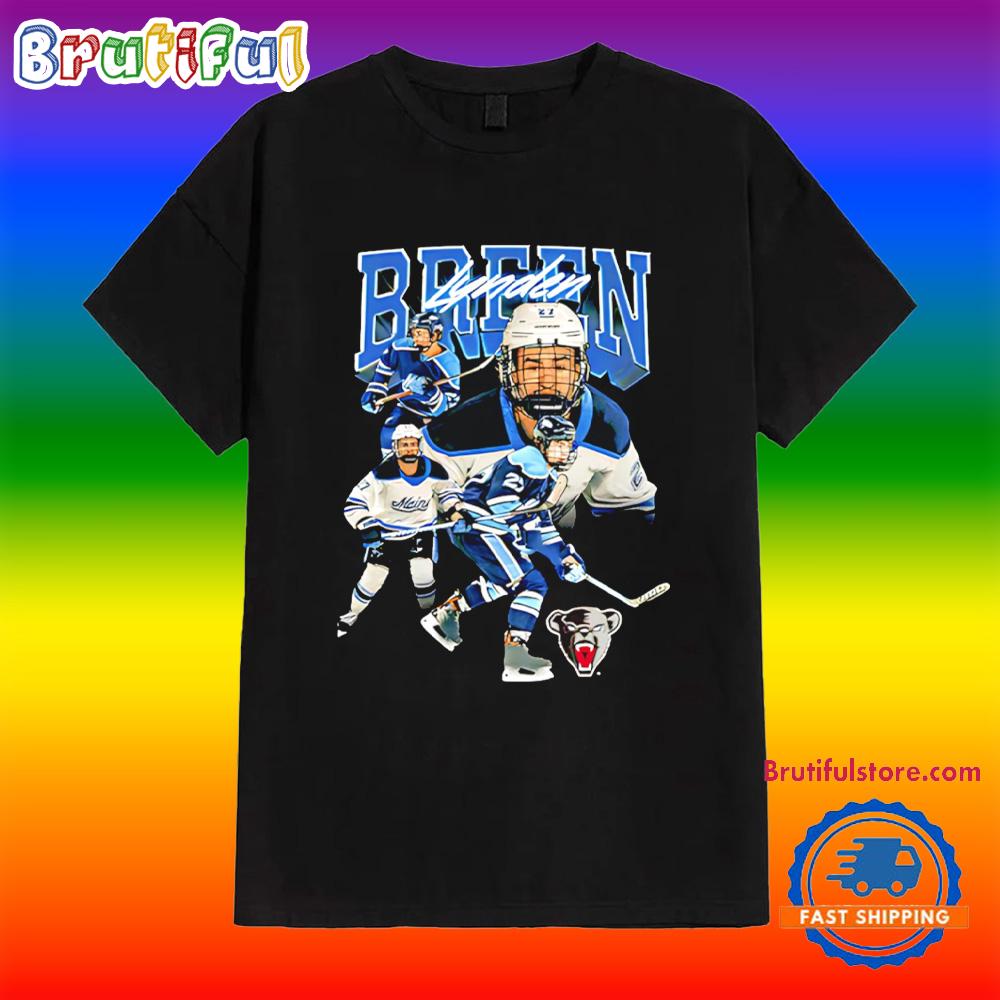 Lynden Breen Maine Black Bears Player Collage T Shirt