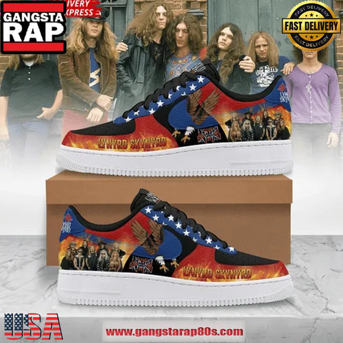 Lynyrd Skynyrd Freebird Flames Limited Air Force 1 Sneakers Shoes