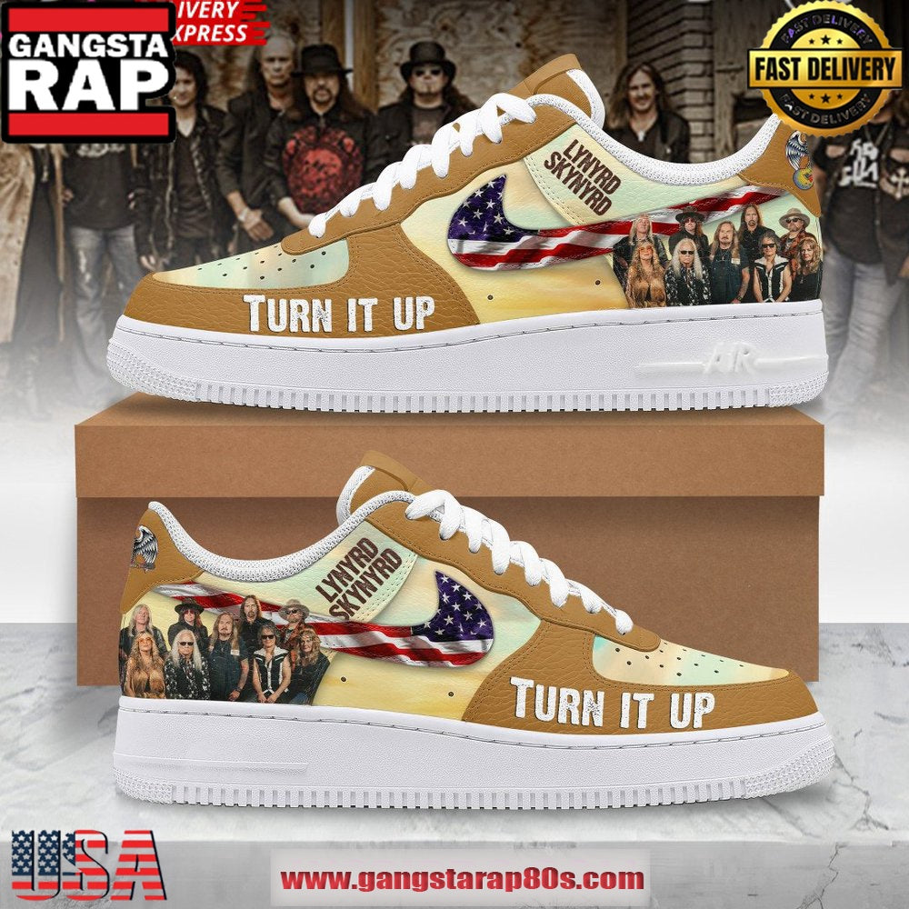 Lynyrd Skynyrd Turn It Up Limited Edition Air Force 1 Running Sneakers Shoes