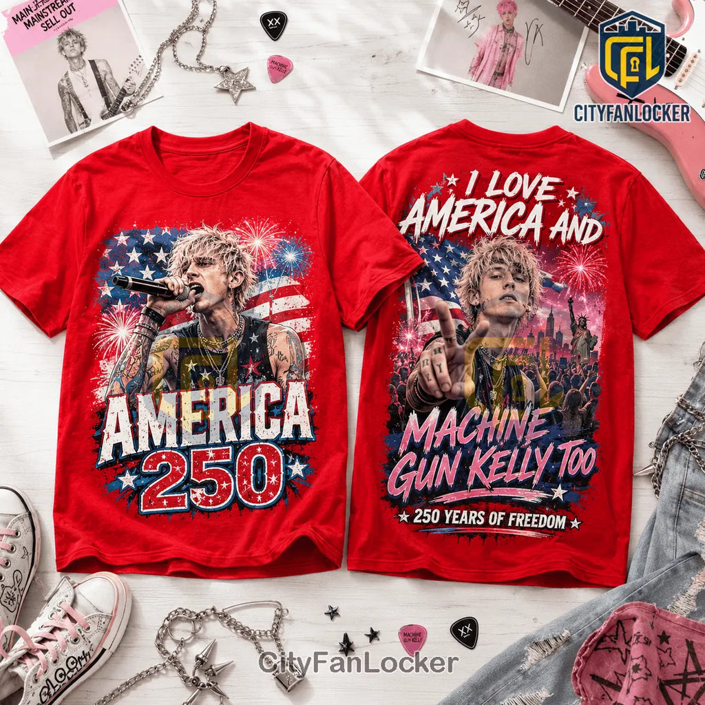 Machine Gun Kelly America 250 Years of Freedom Graphic T-Shirt