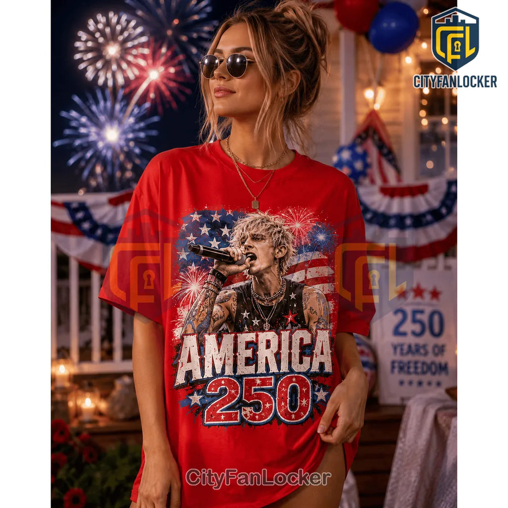 Machine Gun Kelly America 250 Years of Freedom Graphic T-Shirt