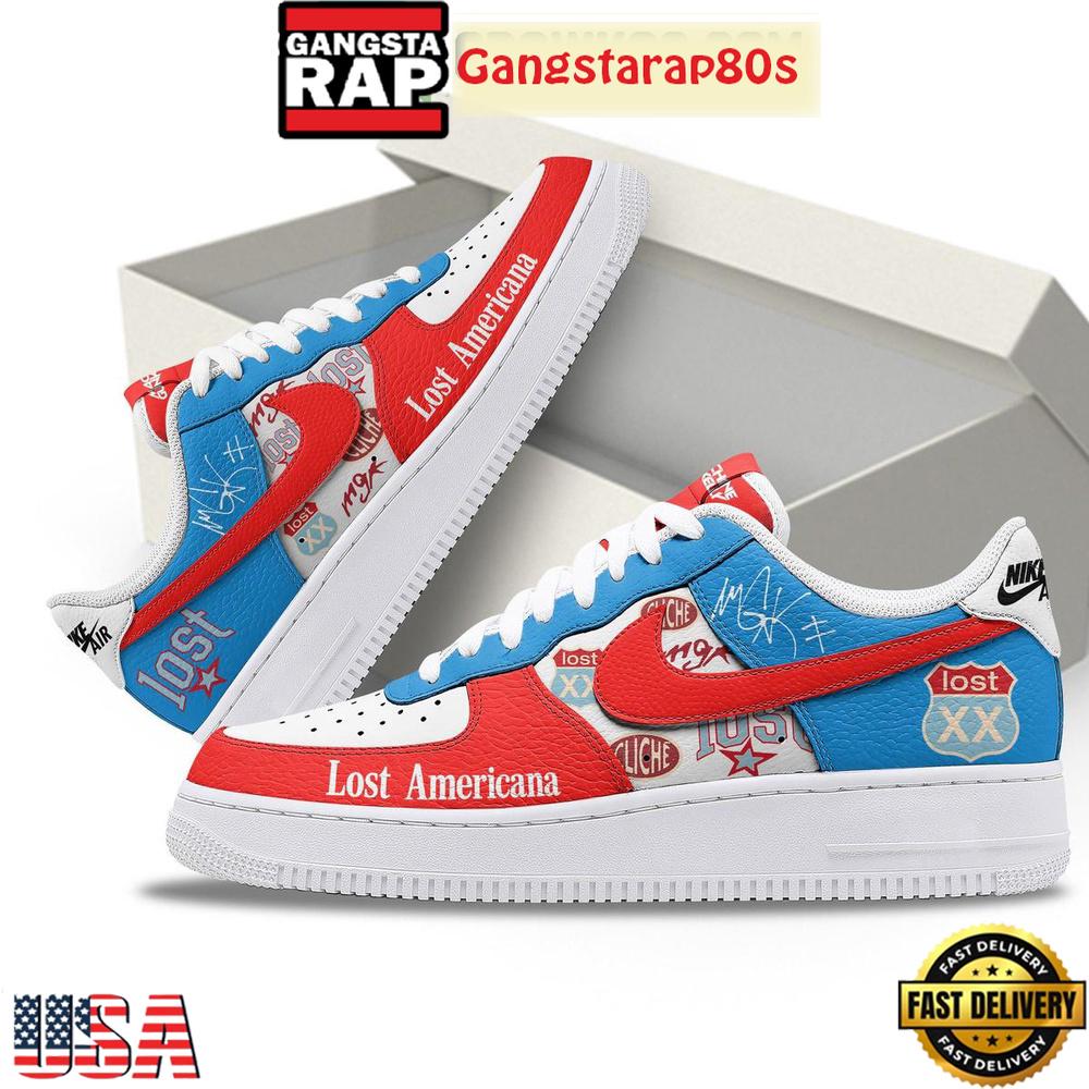 Machine Gun Kelly Lost Americana Air Force 1 Running Sneakers Shoes