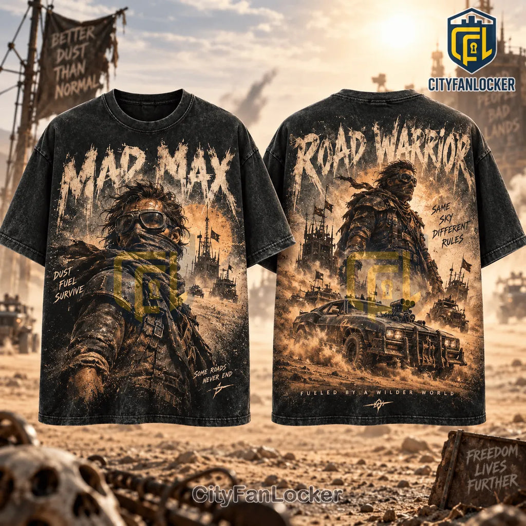 Mad Max Road Warrior Black Wash T-Shirt