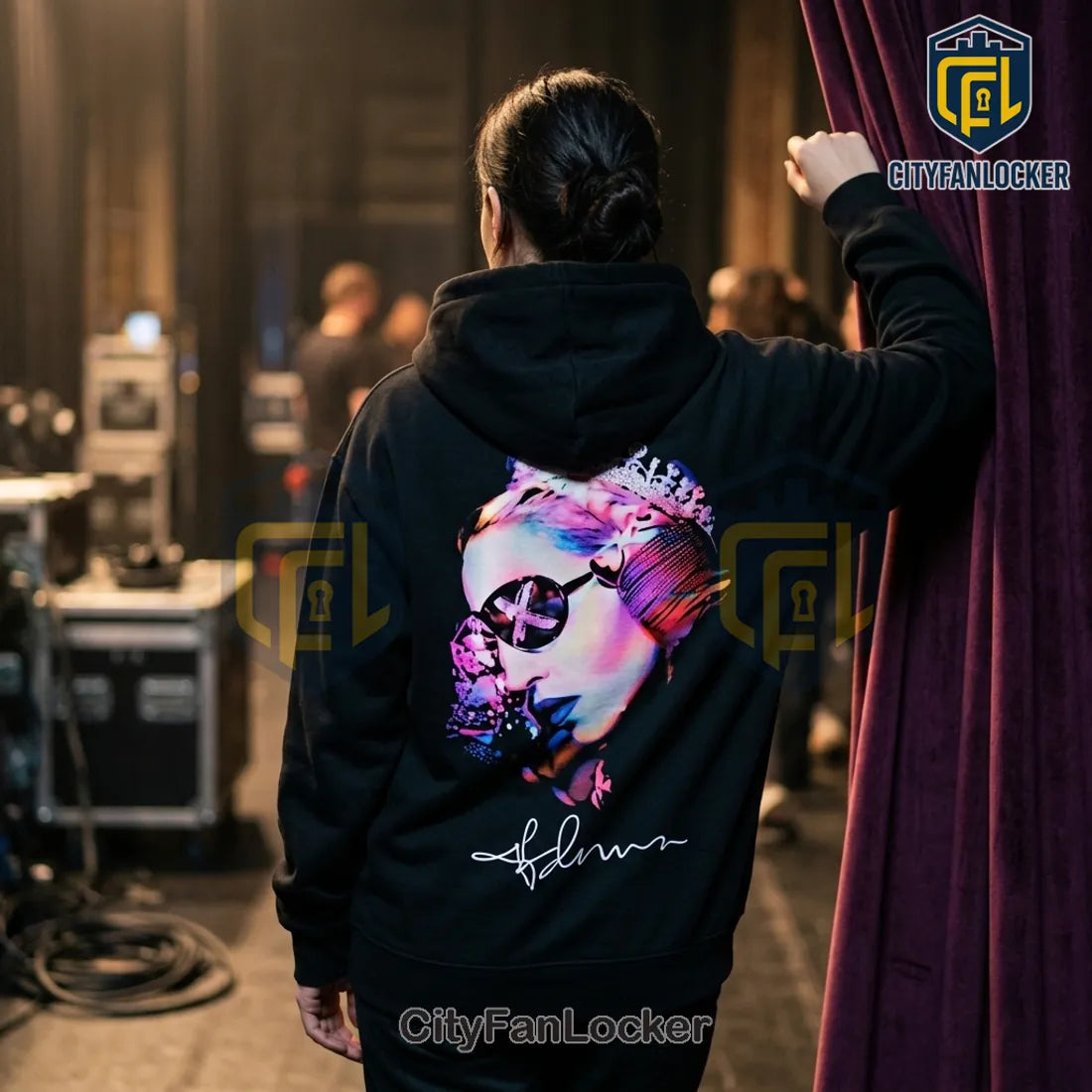Madonna Confessions II Tour Black Cotton Pullover Hoodie