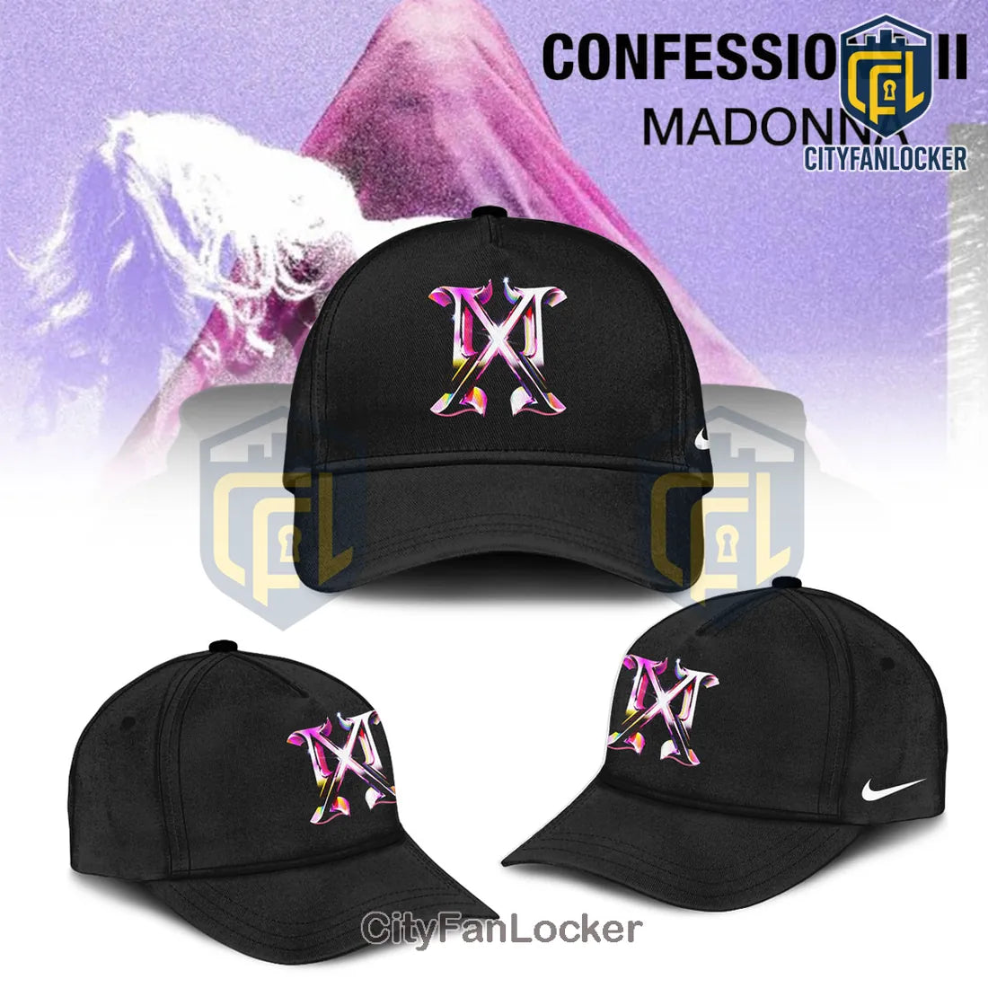 Madonna Confessions II Tour Black Cotton Pullover Hoodie