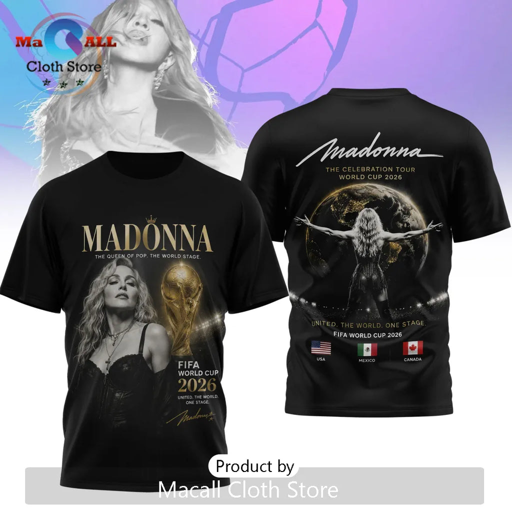 Madonna x FIFA World Cup 2026 Celebration Tour Black T-Shirt