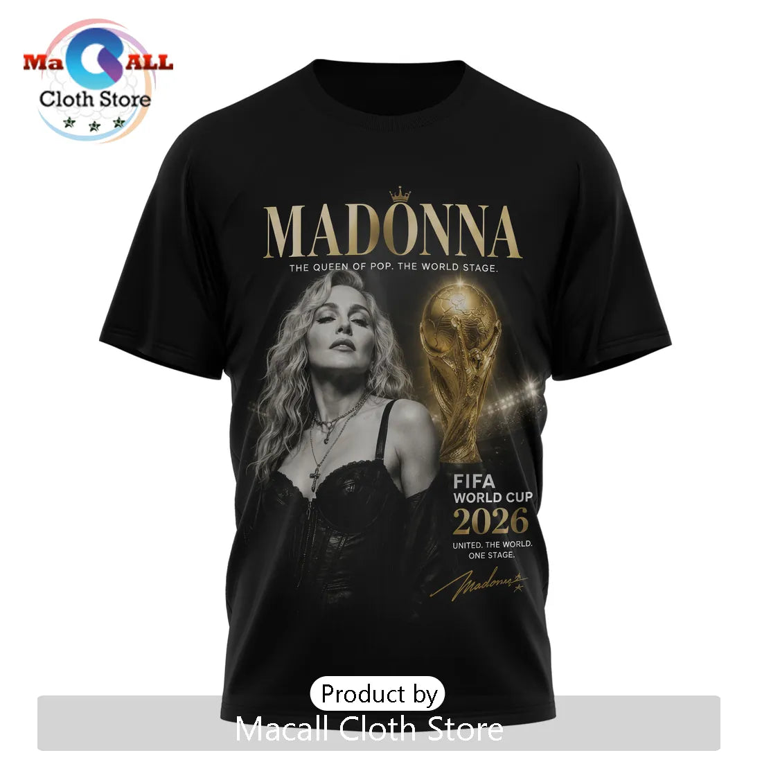 Madonna x FIFA World Cup 2026 Celebration Tour Black T-Shirt