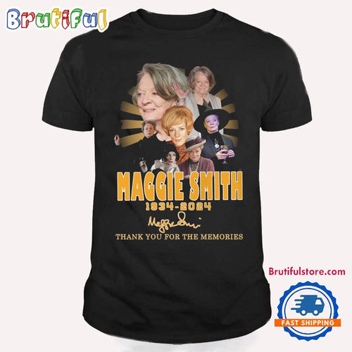 Maggie Smith 1934-2024 Thank You For The Memories Signature T Shirt
