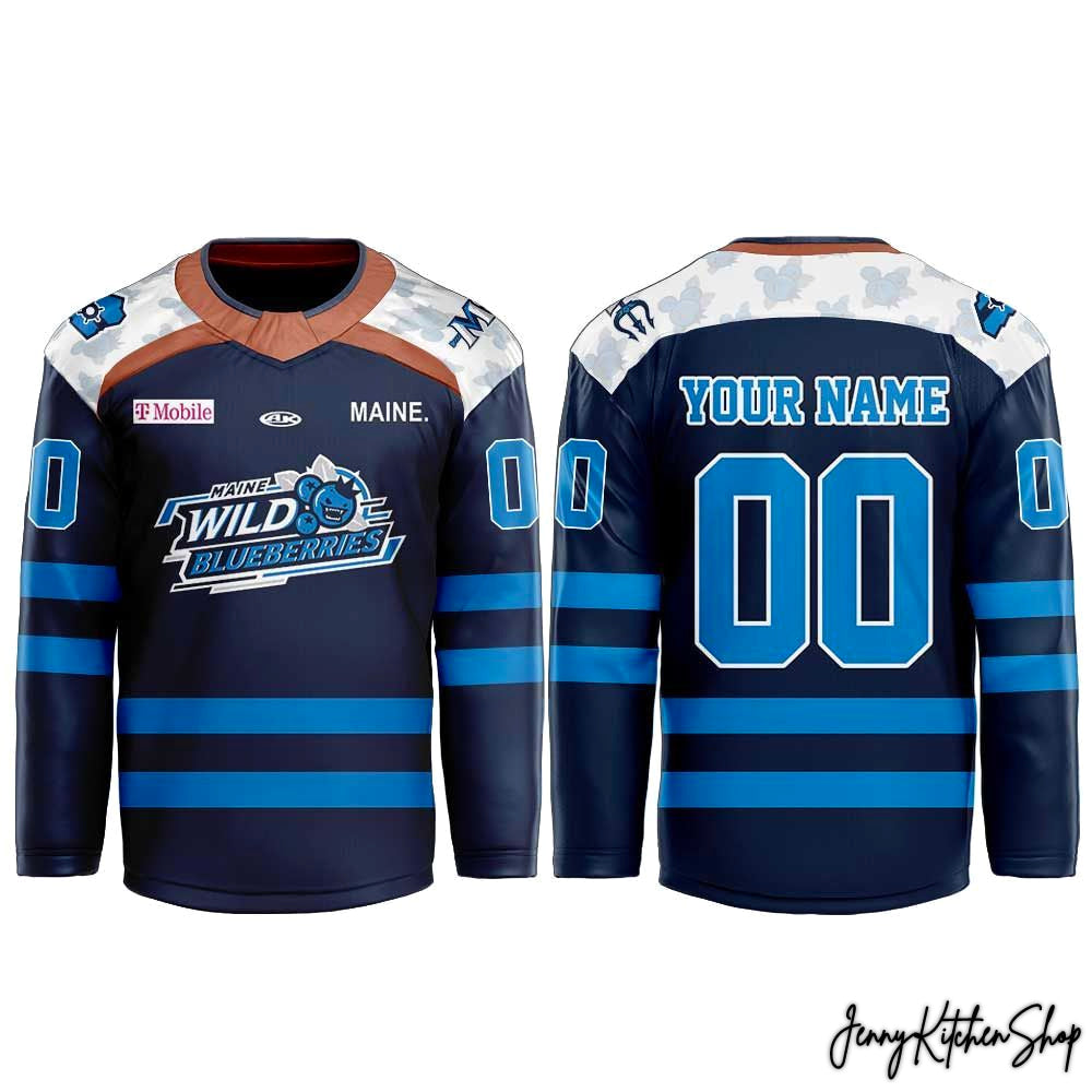 Maine Mariners 2026 New Maine Wild Blueberries Hockey Jersey