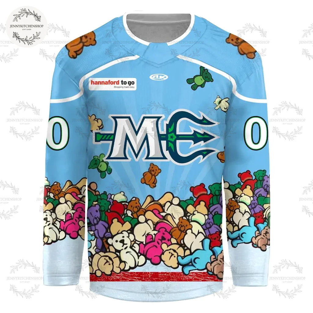 Maine Mariners Our Teddy Bear Toss Game 2025 Limited Hockey Jersey