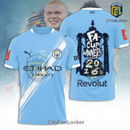 Manchester City 2026 FA Cup Winners Blue Hoodie