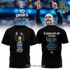 Manchester City Pep Guardiola 10 Years 20 Trophies Tribute Shirt