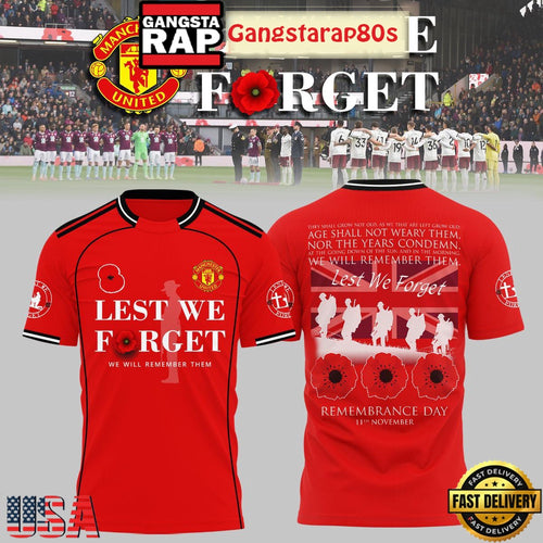 Manchester United Lest We Forget Limited Edition All Over Print Shirt