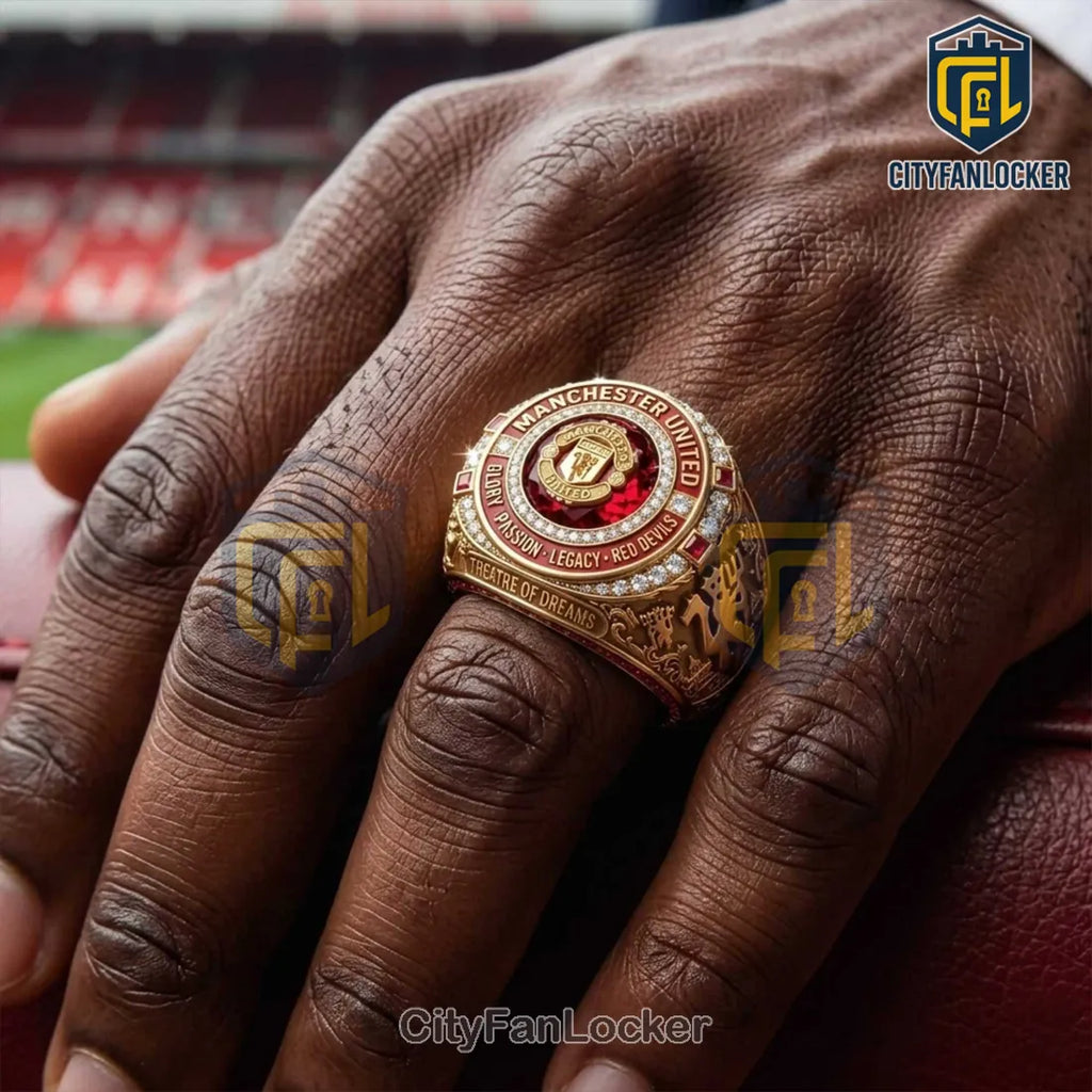 Manchester United Red Devils Gold Commemorative Ring