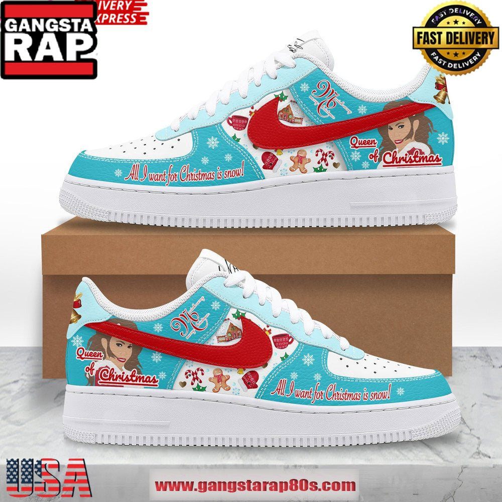 Mariah Carey Queen Of Christmas Limited Edition Air Force 1 Running Sneakers Shoes