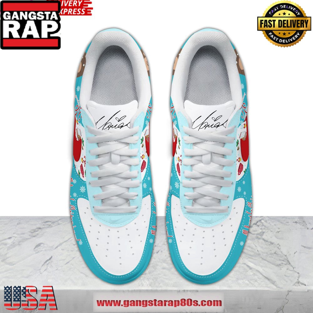 Mariah Carey Queen Of Christmas Limited Edition Air Force 1 Running Sneakers Shoes