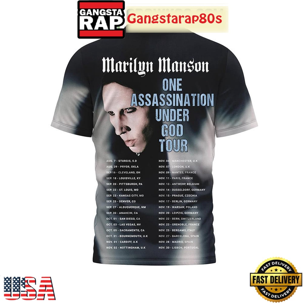 Marilyn Manson One Assassination Under God Limited Edition Tour Shirt