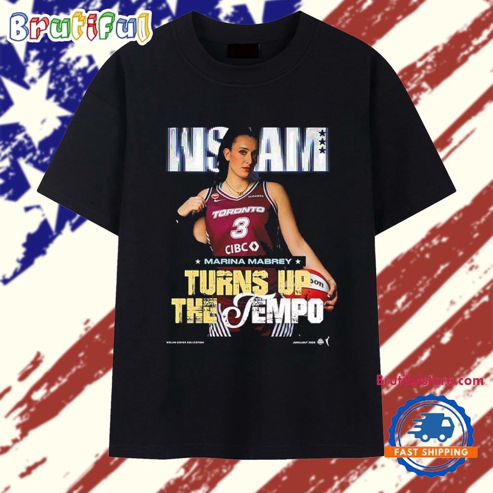 Marina Mabrey turn up the Toronto Tempo WSLAM magazine T Shirt