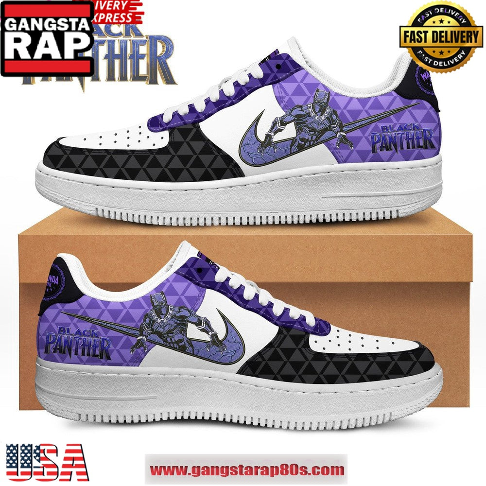 Marvel Ultimate Black Panther 2024 Air Force 1 Running Sneakers Shoes
