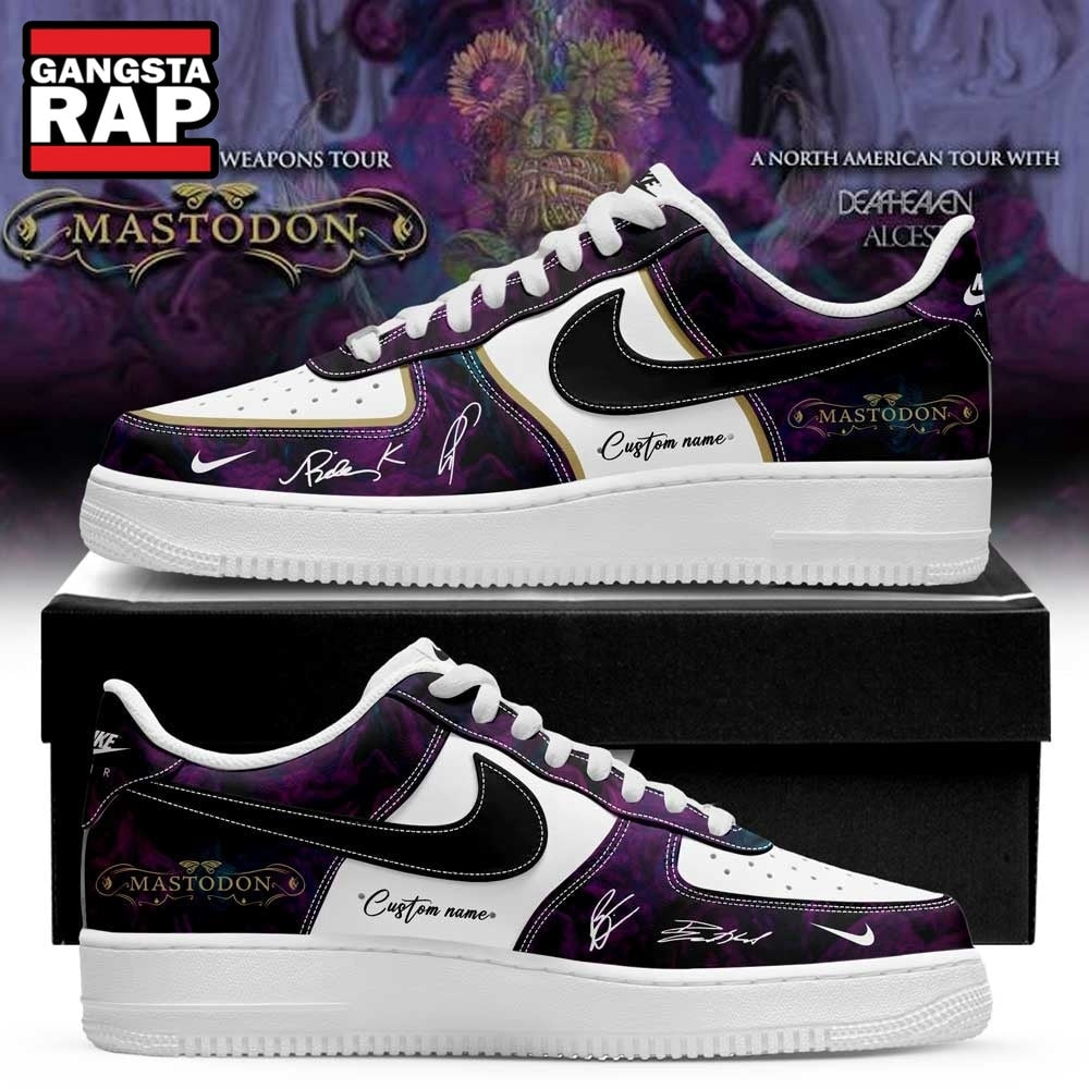 Mastodon Poisonous Weapons Tour 2026 Air Force 1 Shoes Sneakers , Music Trending Shoes