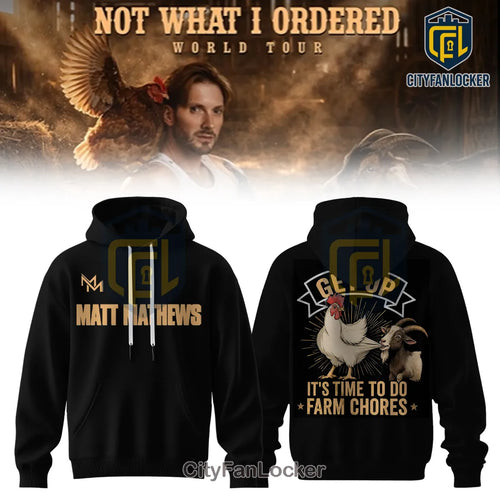 Matt Mathews Not What I Ordered World Tour Black Hoodie