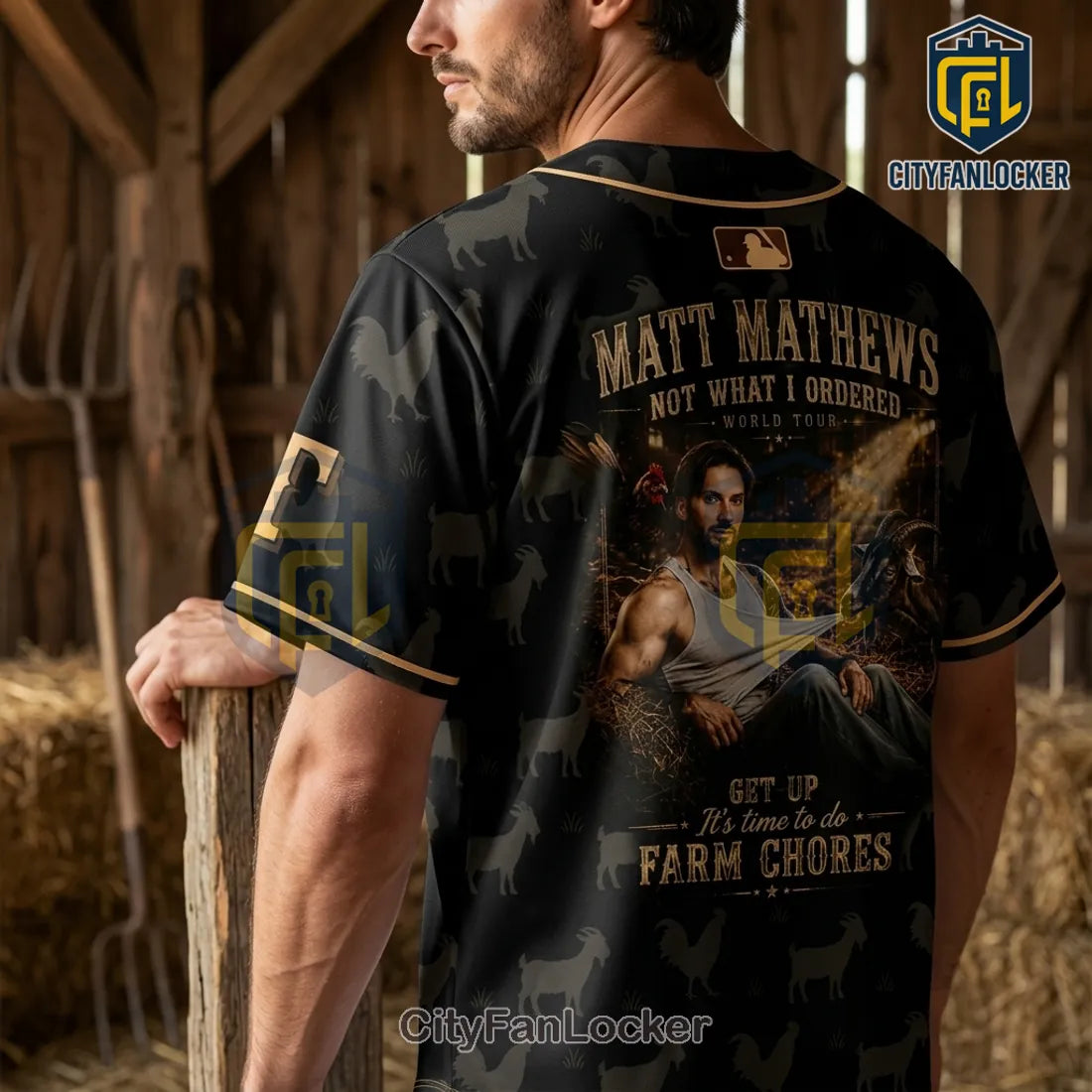 Matt Mathews Not What I Ordered World Tour x Texas Rangers Baseball Jersey