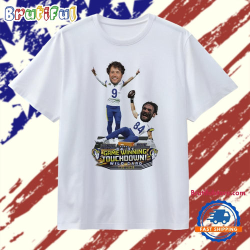 Matthew Stafford & Colby Parkinson Los Angeles Rams Game Winning Touchdown NFL caricature T Shirt