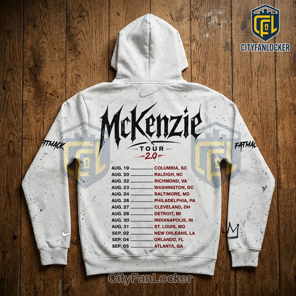 McKenzie 2.0 No Mercy Tour White Pullover Hoodie