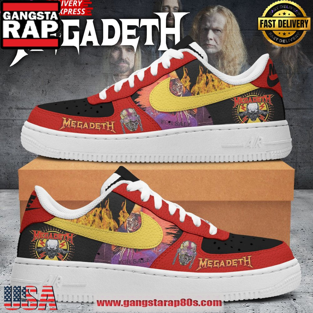 Megadeth Cyber Army Special Edition Air Force 1 Running Sneakers Shoes