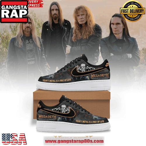 Megadeth Destroy All Enemies Limited Edition Air Force 1 Running Sneakers Shoes