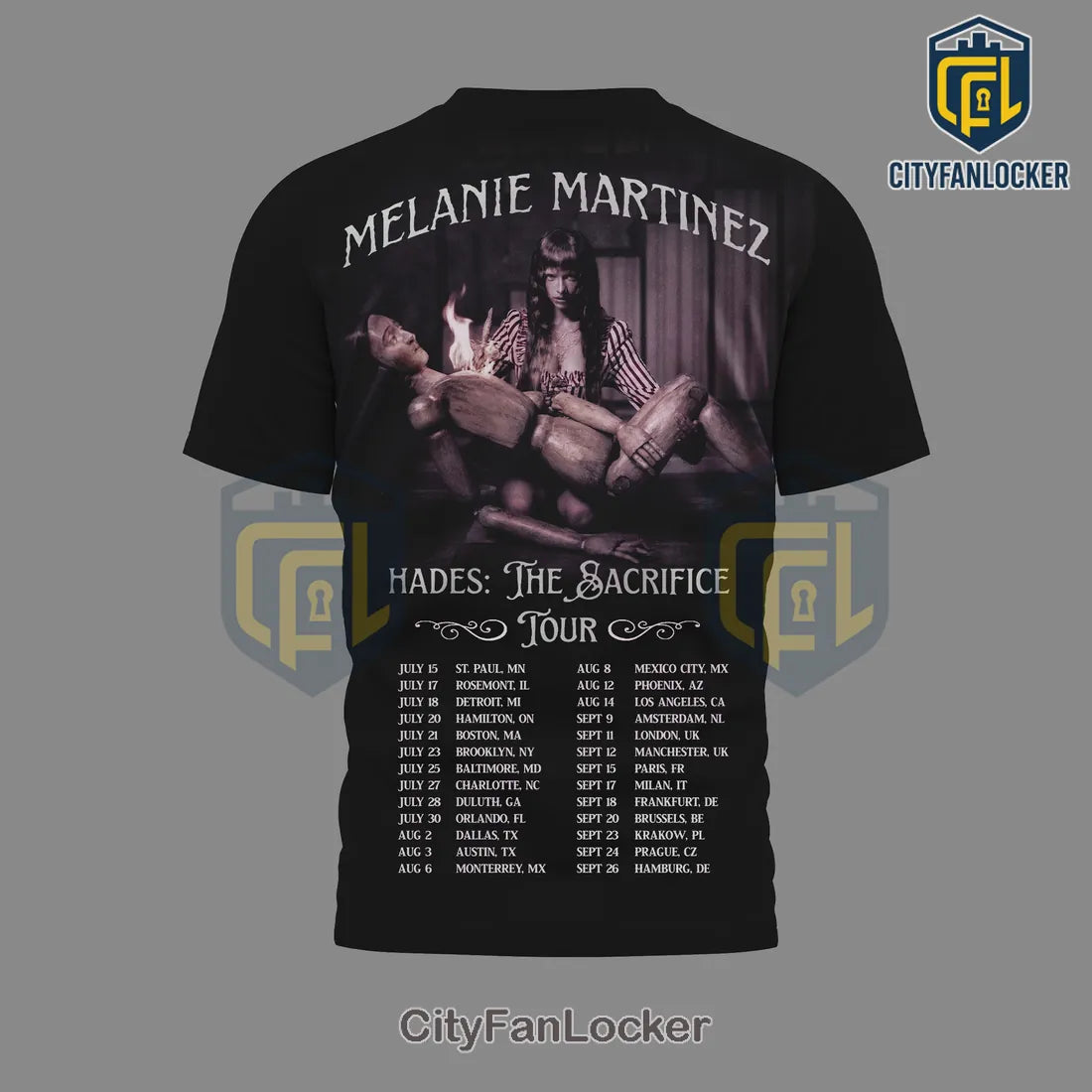 Melanie Martinez Hades The Sacrifice Tour 2026 T-Shirt