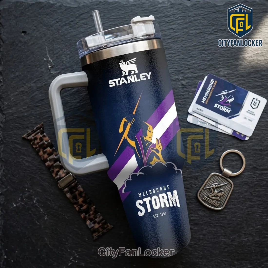 Melbourne Storm Stanley 40oz Handle Tumbler