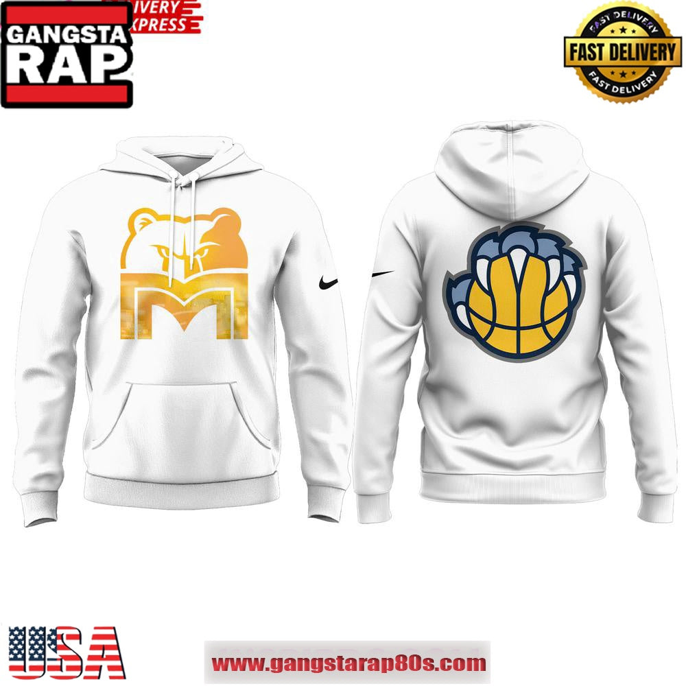 Memphis Grizzlies Playoff Pick Em 2025 White Unisex Hoodie