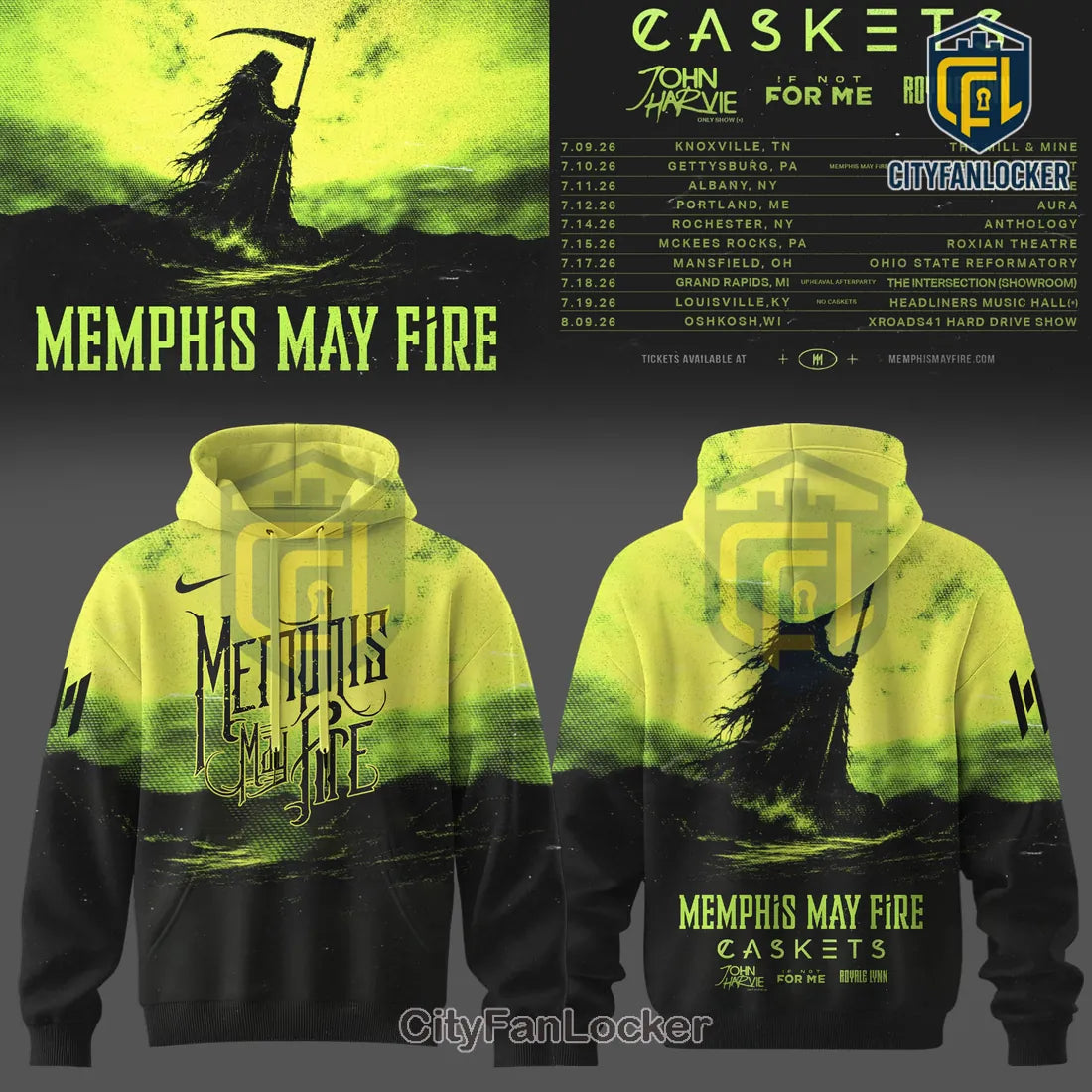 Memphis May Fire Caskets Limited Edition Pullover Hoodie