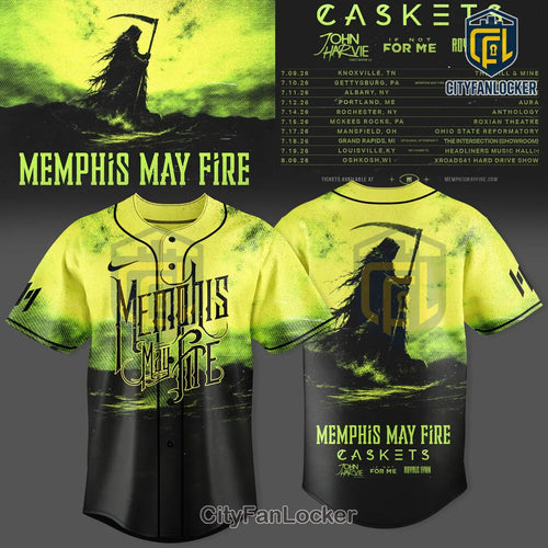 Memphis May Fire Caskets Tour Limited Edition Baseball Jersey