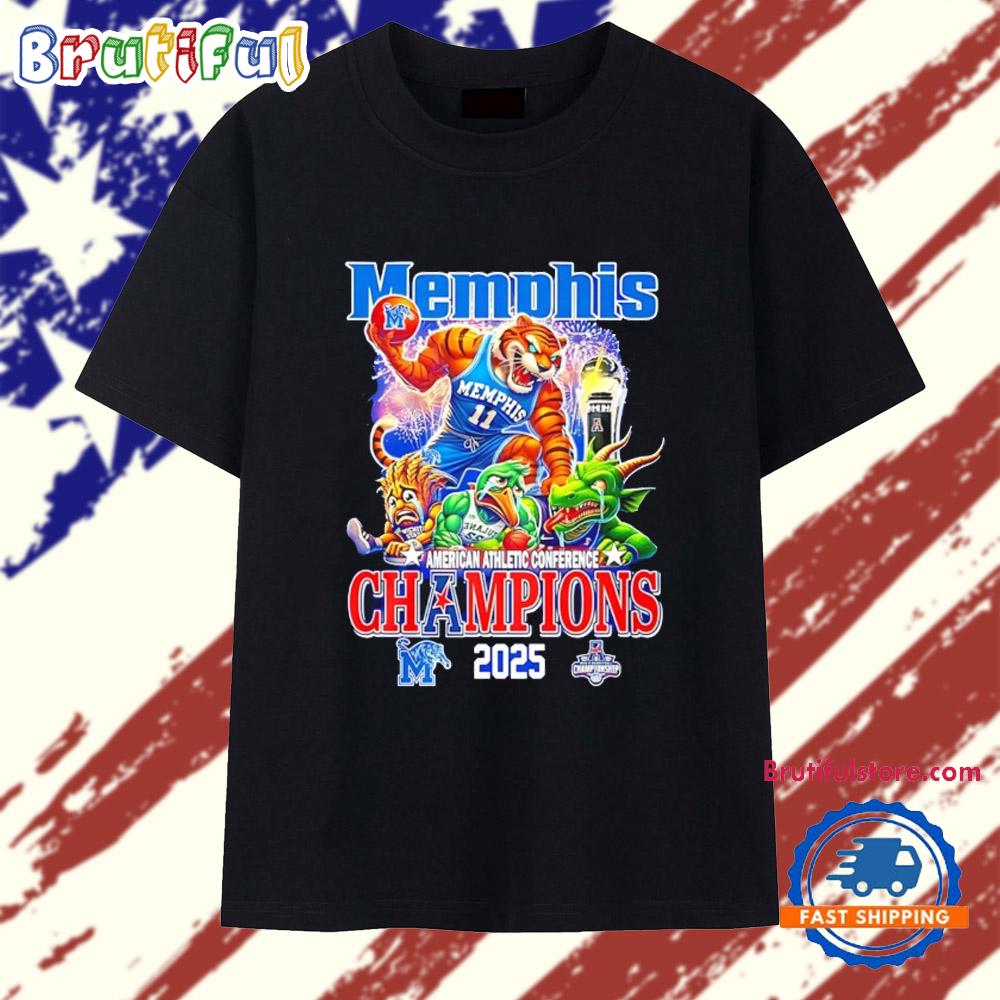 Memphis Tigers 2025 American Athletic Conference Champions T Shirt